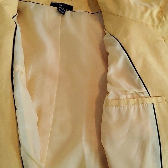 H&M FUNNELNECK LIGHTWEIGHT YELLOW GOLD JACKET SIZE 6 CHEERY SPRING - Picture 8 of 11